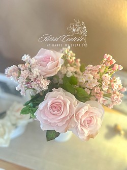 Bouquet, fiori porcellana fredda, polimero clay flowers, cold porcelain, flowers, fiori, handmade,fatto a mano